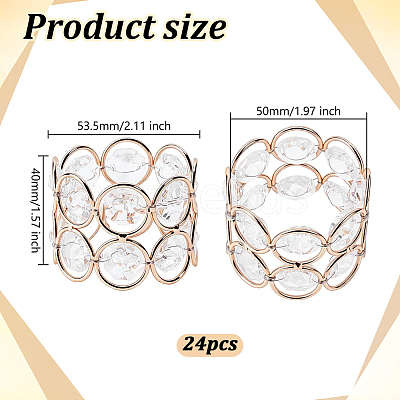 Iron Glass Napkin Rings AJEW-WH0455-343-1