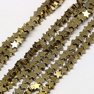 Electroplate Non-magnetic Synthetic Hematite Beads Strands G-J173-4x4mm-M-1