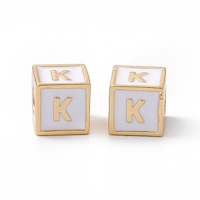 Rack Plating Brass Enamel Beads KK-B060-04G-04K-1
