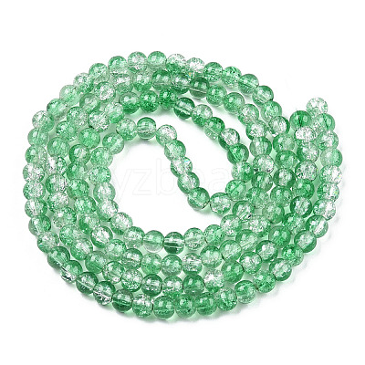 Baking Paint Crackle Glass Beads Strands X-CCG-S001-8mm-19-1