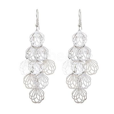 Brass Dangle Earrings EJEW-B157-02C-P-1