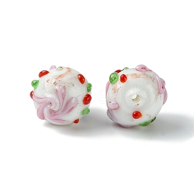 Handmade Bumpy Lampwork Beads FOIL-B001-08D-1