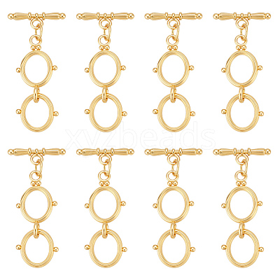8Pcs Brass Toggle Clasps KK-ME0002-32-1
