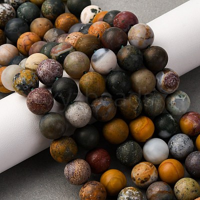 Natural Ocean Agate/Ocean Jasper Beads Strands G-G772-06-B-1