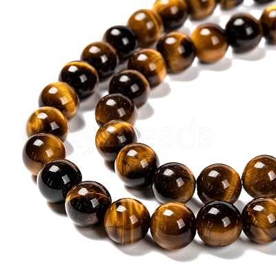 Natural Tiger Eye Beads Strands X-G-J303-11-8mm-1