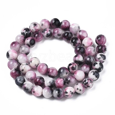 Natural Dyed Persian Jade Gemstone Bead Strands G-R271-8mm-XP13-1