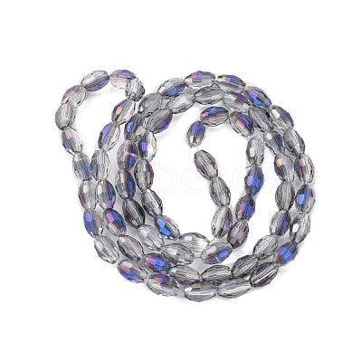 Electroplate Glass Beads Strands EGLA-J013-4x6mm-H04-1