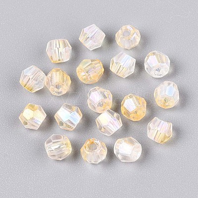Transparent Spray Painted Glass Beads LS-EGLA-N018-4mm-09-1
