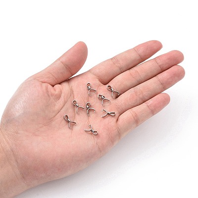 Tarnish Resistant 304 Stainless Steel Ice Pick Pinch Bails STAS-R182-03-1