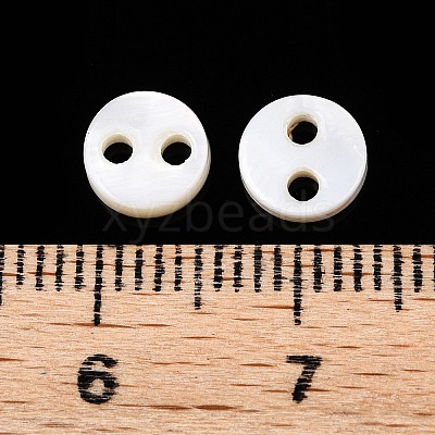 Natural Freshwater Shell Buttons X-SHEL-N036-04-1
