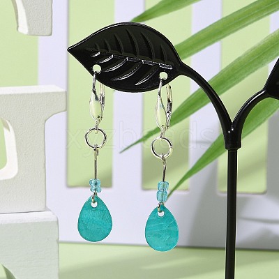 Sterling Silver Leverback Hoop Earrings Findings X-STER-A002-236-1