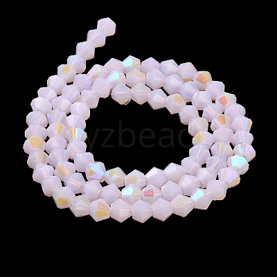 Imitation Jade Electroplate Glass Beads Strands EGLA-A039-J4mm-L02-1