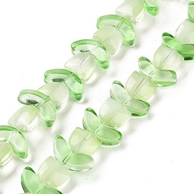 Transparent Glass Beads Strands LAMP-H061-02E-1