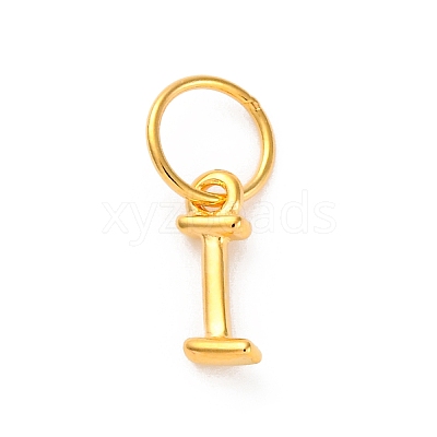 925 Sterling Silver Letter Charms with Jump Rings LS-STER-R008-01G-I-1
