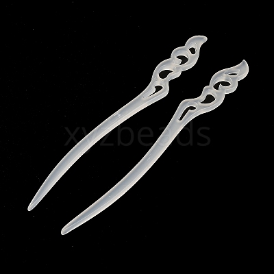 Opaque Acrylic Hair Sticks OHAR-C011-03B-1
