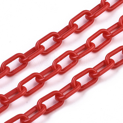 Handmade Opaque Acrylic Paperclip Chains X-KY-S166-002E-1
