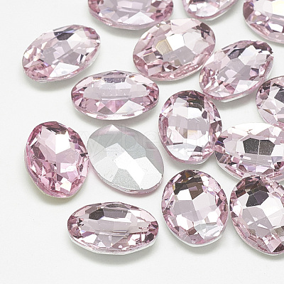 Pointed Back Glass Rhinestone Cabochons RGLA-T080-18x25mm-10-1