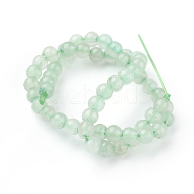 Natural Green Aventurine Beads Strands X-G-G099-4mm-17-1