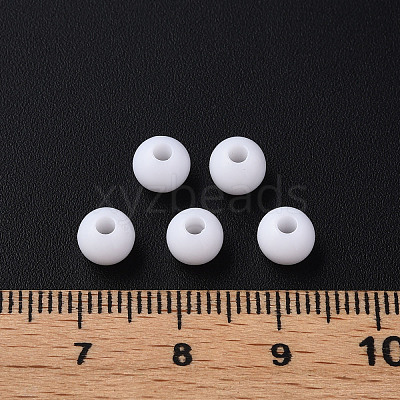 Opaque Acrylic Beads X-MACR-S370-C6mm-01-1