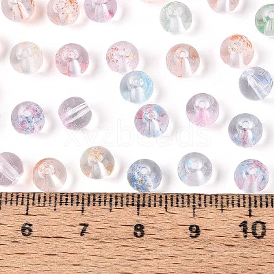 Baking Paint Transparent Glass Beads DGLA-T004-08L-1