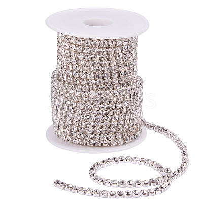 Brass Rhinestone Strass Chains CHC-T001-SS18-01S-1