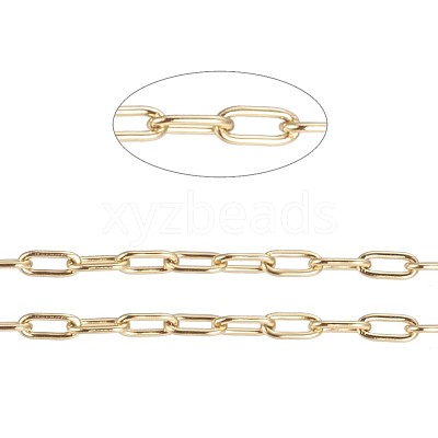 Ion Plating(IP) 304 Stainless Steel Paperclip Chains CHS-F010-01A-G-1