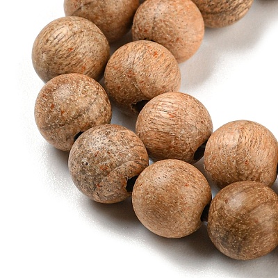 Natural Wood Beads Strands WOOD-F008-05-D-1