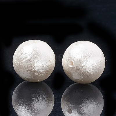 Compressed Cotton Pearl Beads WOVE-S114-6mm-13-1