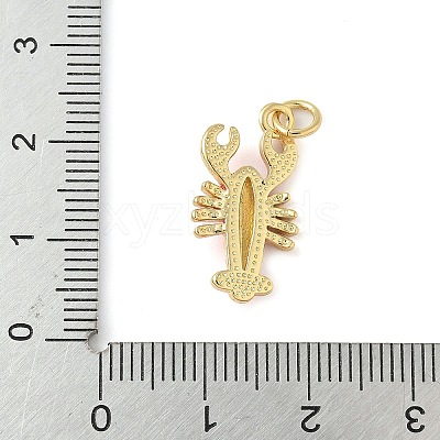 Brass Enamel Pendants KK-C110-22B-02G-1