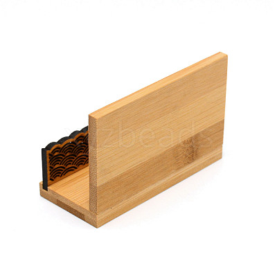Chinese Style Rectangle Bamboo Business Card Holder DJEW-WH0001-006-1