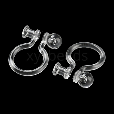 Resin Clip-on Earring Findings FIND-H046-12-1