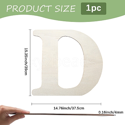 Letter Unfinished MDF Sheets WOOD-WH20012-008D-1