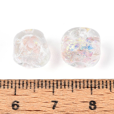 Handmade Foil Lampwork Beads Strands FOIL-T008-04A-1