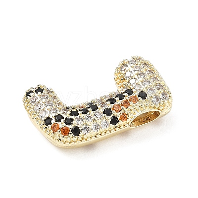 Brass Micro Pave Cubic Zirconia Pendants KK-Z108-02G-J-1