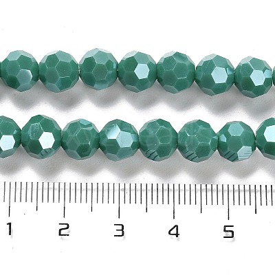 Electroplate Opaque Glass Beads Strands EGLA-A035-P8mm-A21-1