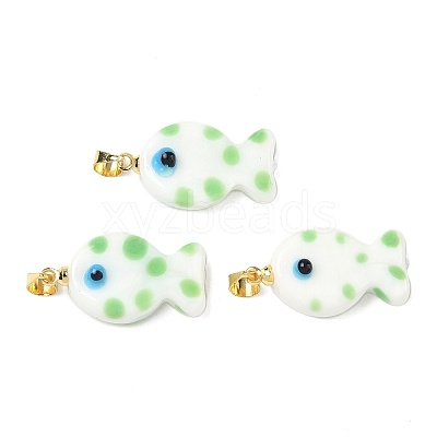 Handmade Lampwork Pendants LAMP-G168-04E-1