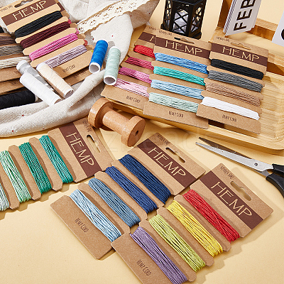 12Pcs 12 Colors Cotton Thread Sets OCOR-GF0003-06-1