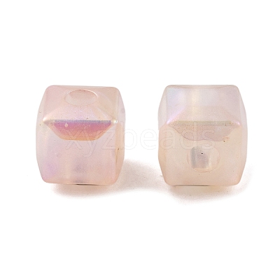 UV Plating Rainbow Iridescent Acrylic Beads PACR-C009-03A-1