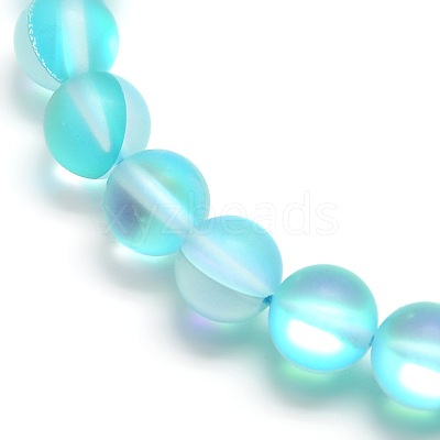 Synthetic Moonstone Beads Strands G-F142-8mm-03-1