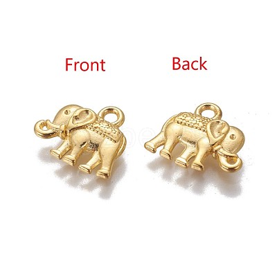 Vintage Elephant Charms A-PALLOY-ZN-47017-G-FF-1