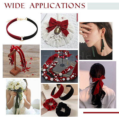 Velvet Ribbon SRIB-WH0006-18Q-1