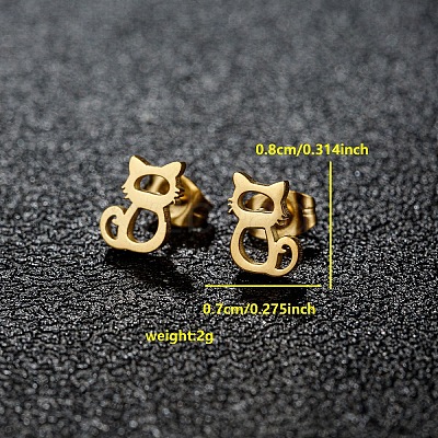 201 Stainless Steel Stud Earrings FS-WGB18B1-01-1