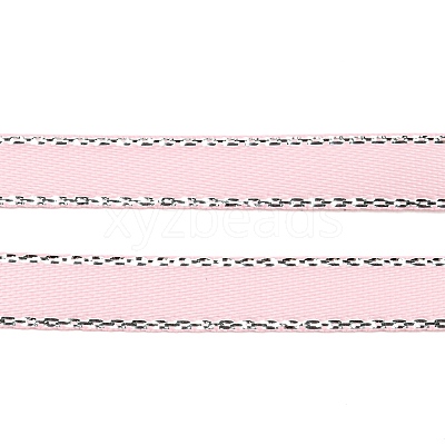 Double Edge Silver Thread Grosgrain Ribbon for Wedding Festival Decoration SRIB-L012-6mm-001-1