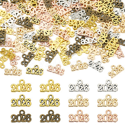 120Pcs 6 Colors Alloy Pendants FIND-TA0006-34-1