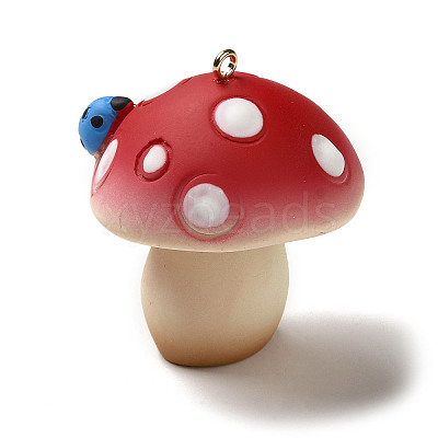 Mushroom Resin Big Pendants CRES-B013-A01-1