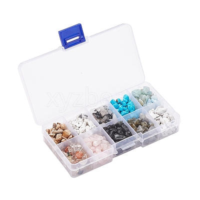 150g 10 Style Gemstone Chip Beads Strands G-YW0001-02-1