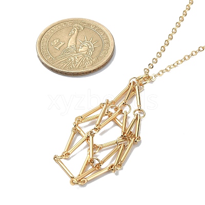 304 Stainless Steel Macrame Pouch Empty Stone Holder for Pendant Necklaces Making NJEW-JN04384-03-1