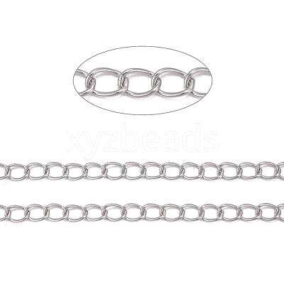 Tarnish Resistant 3.28 Feet 304 Stainless Steel Twisted Chains X-CHS-A003K-0.6mm-1