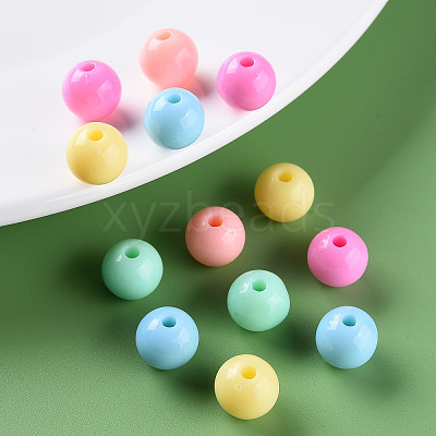 Opaque Acrylic Beads X-MACR-S370-C10mm-M1-1