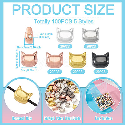 100Pcs 5 Colors Electroplate Glass Beads EGLA-TA0013-53-1